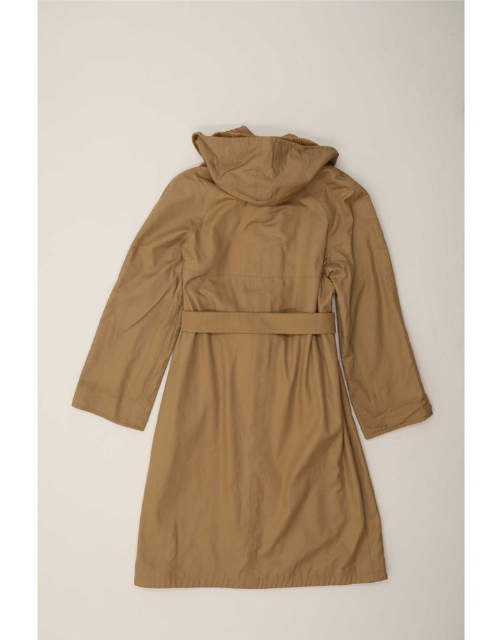 Cappotto reversibile con cappuccio da donna vintage UK 14 Beige medio
