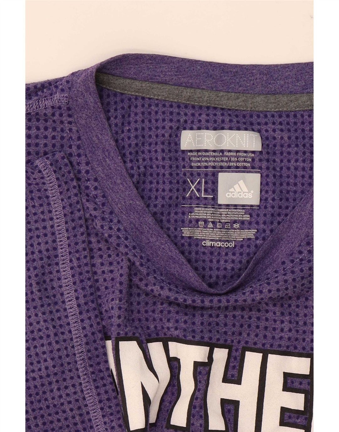 T-shirt grafica da uomo Adidas Panthers Top XL viola poliestere