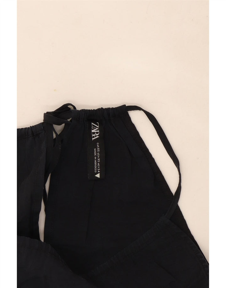 Top corto da donna Zara UK 4 XS nero