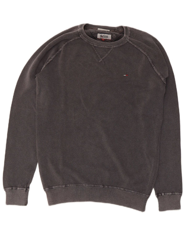 TOMMY HILFIGER Felpa da uomo Maglione piccolo cotone grigio