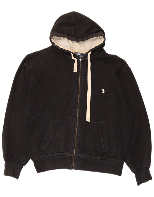 Polo Ralph Lauren Maglione con cappuccio e zip da uomo in cotone nero medio