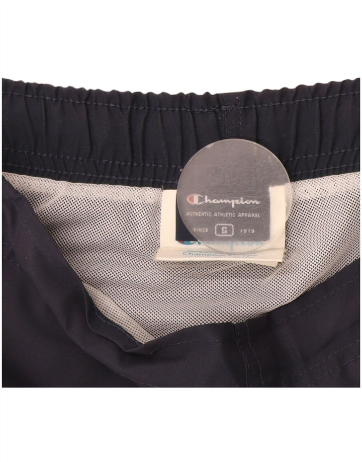 Pantaloncini da bagno da uomo Champion piccoli in poliestere blu navy