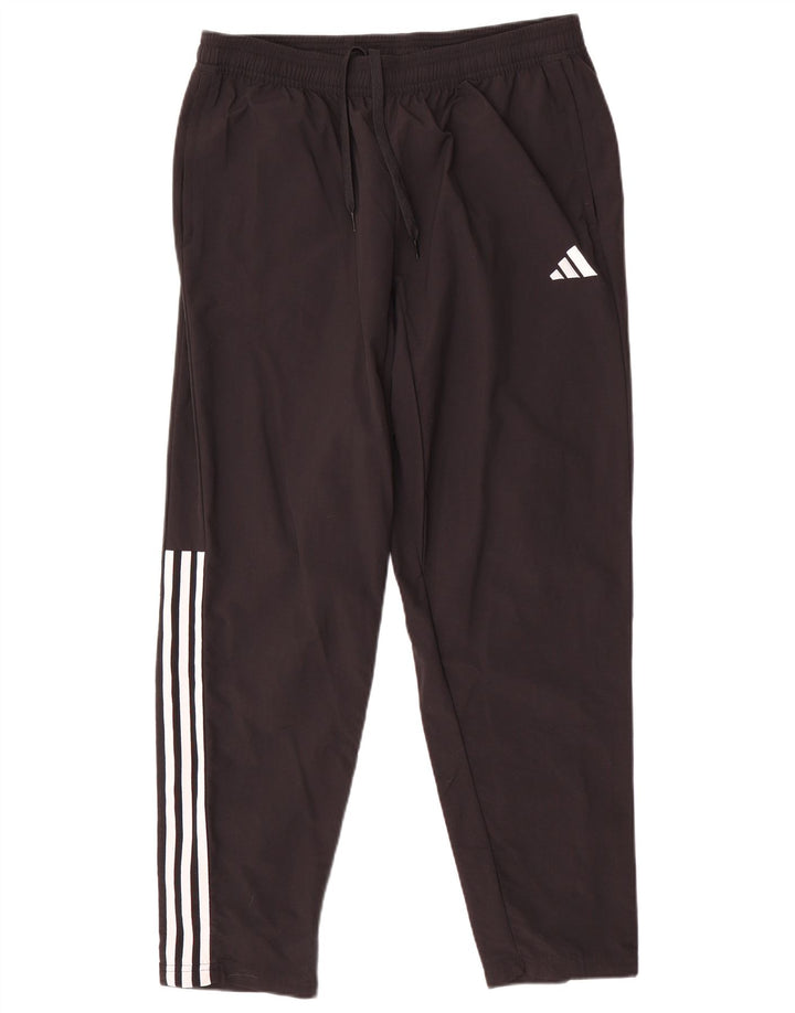 Pantaloni da tuta da uomo Adidas Large neri in poliestere