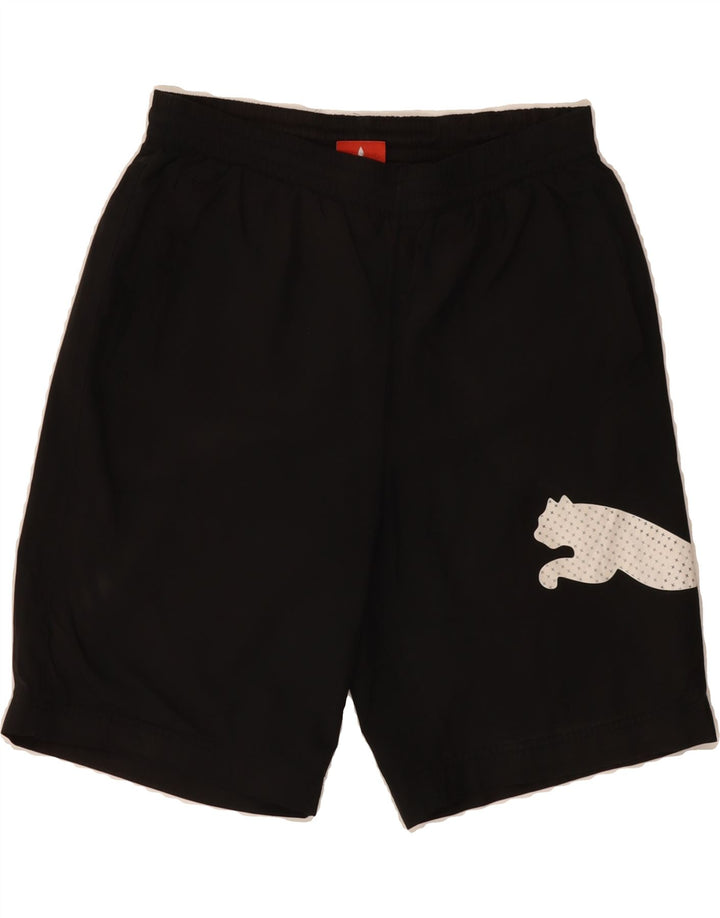 PUMA Boys Graphic Sport Shorts 15-16 Years  Black Vintage Puma and Second-Hand Puma from Messina Hembry 