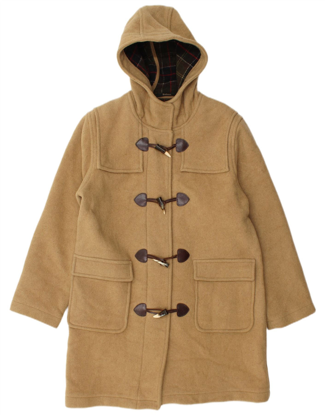 Montgomery con cappuccio da donna Barbour UK 14 Large Beige Lana