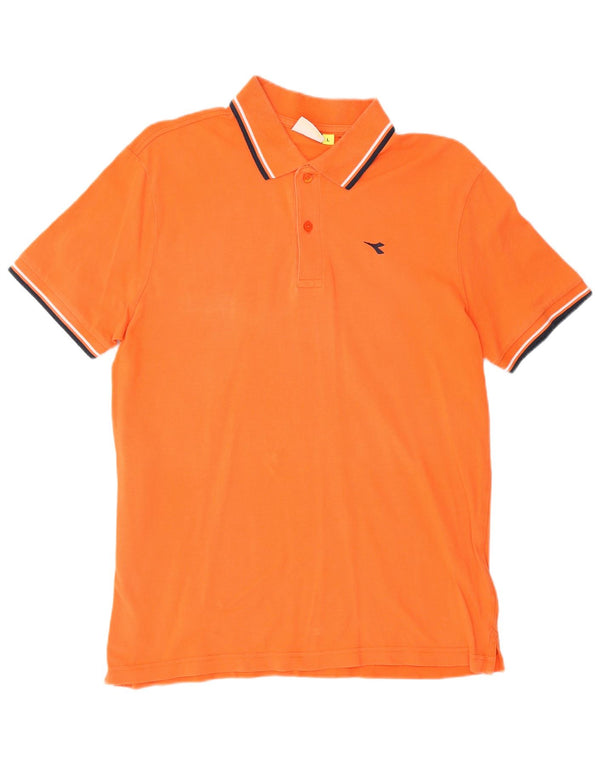 Polo Uomo DIADORA Large in Cotone Arancio