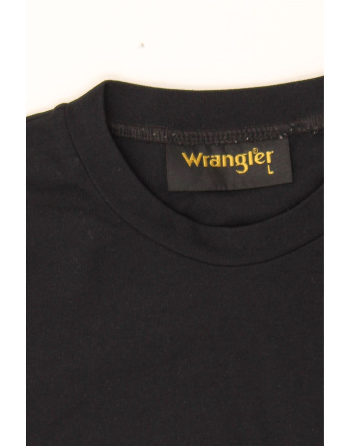 WRANGLER Mens T-Shirt Top Large Black Polyamide Vintage Wrangler and Second-Hand Wrangler from Messina Hembry 