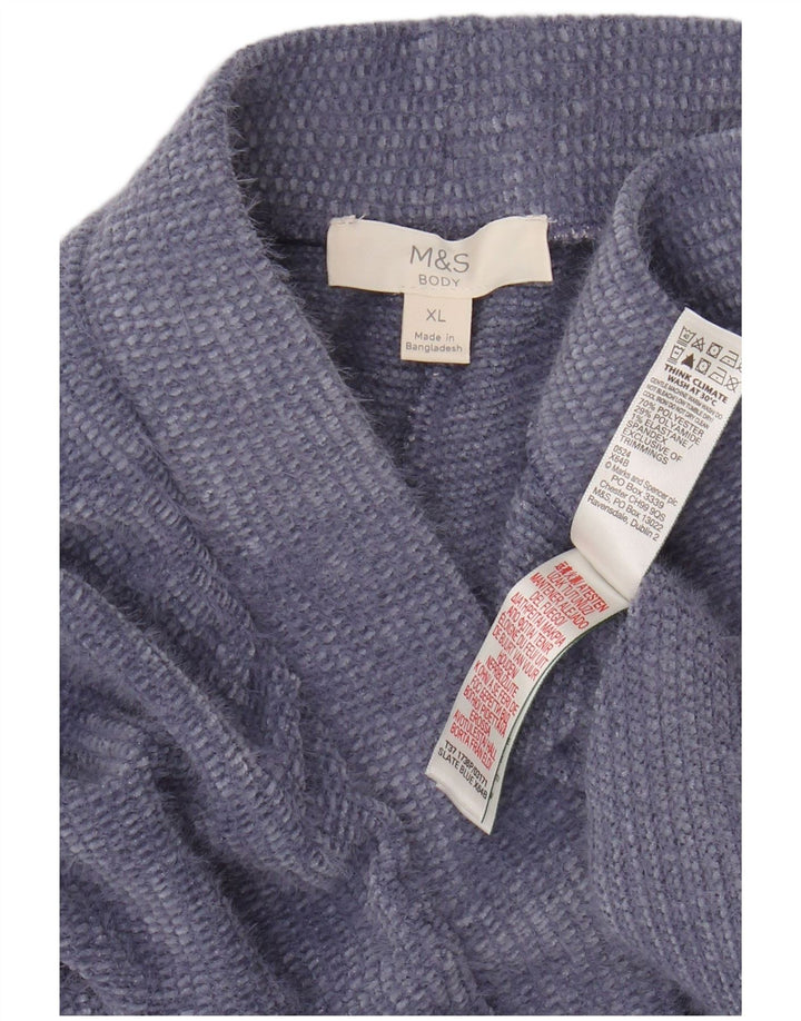 Pantaloni da tuta in maglia da donna Marks & Spencer UK 18 XL Poliestere viola