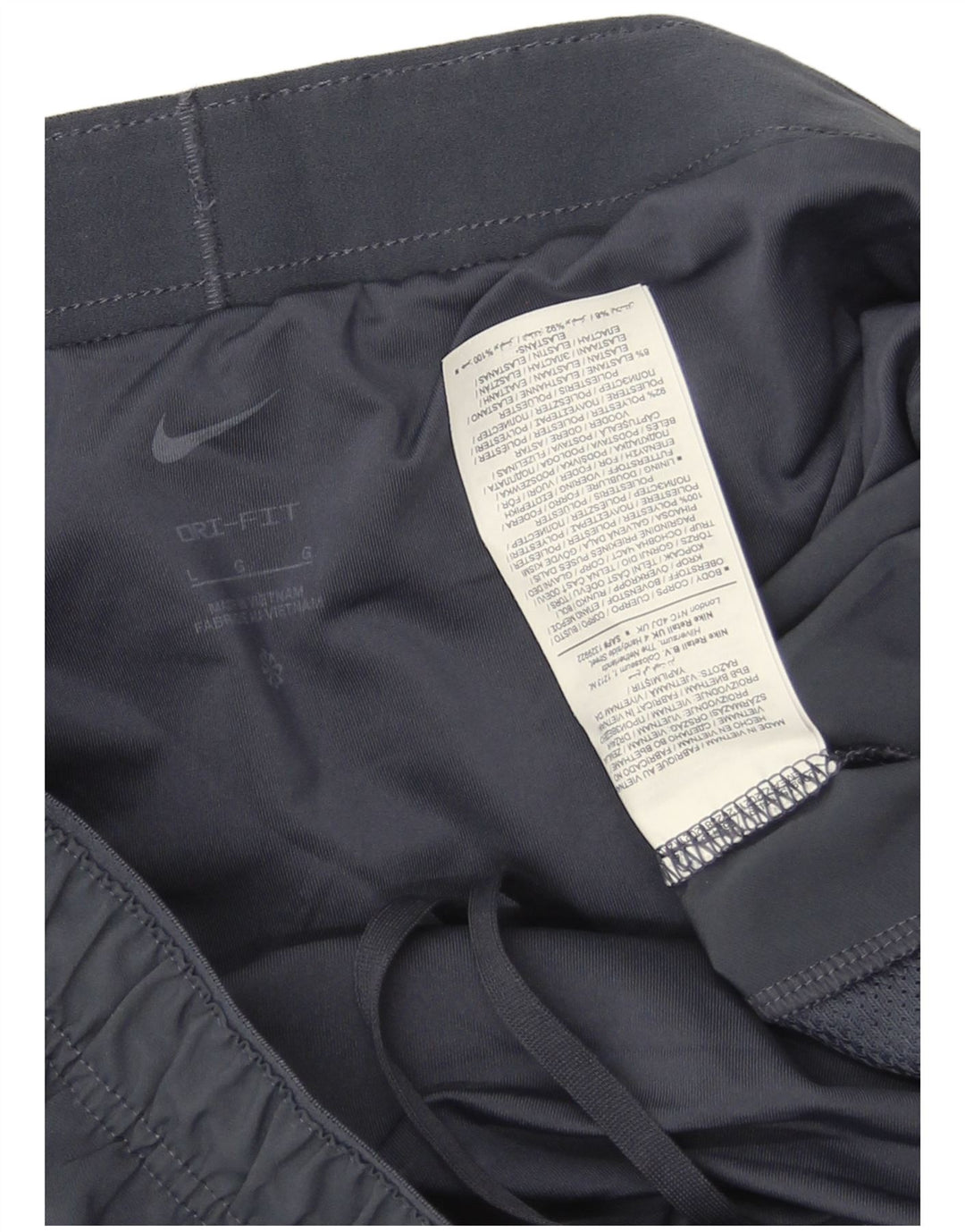 Pantaloncini sportivi Nike da uomo Dri Fit grandi in poliestere blu navy