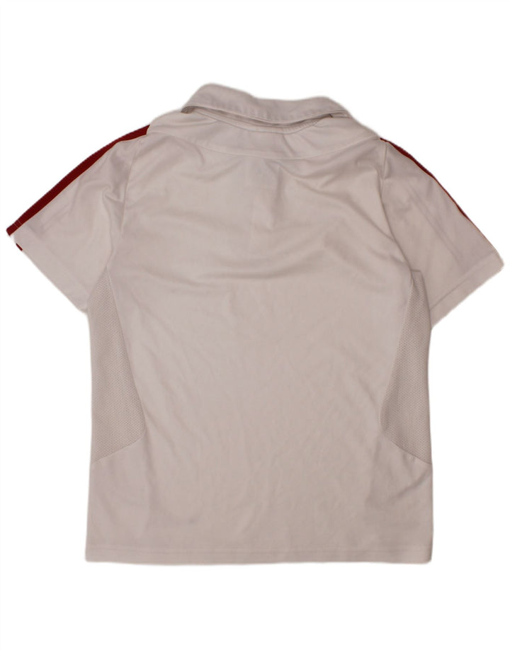 Polo ADIDAS da bambino Climacool 9-10 anni in poliestere bianco