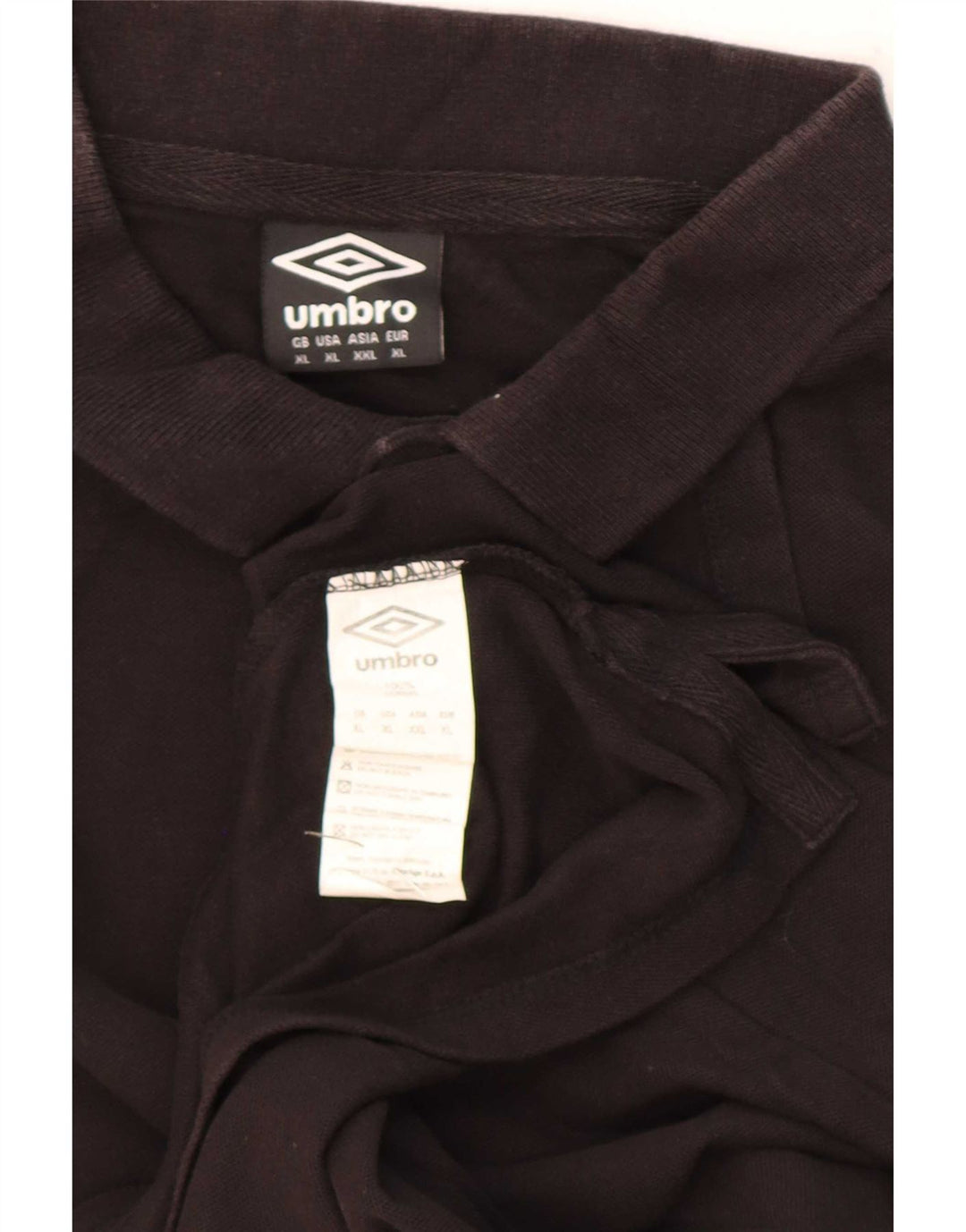 Polo Umbro da uomo XL in cotone nero