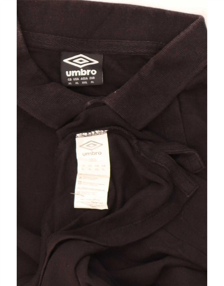 Polo Umbro da uomo XL in cotone nero