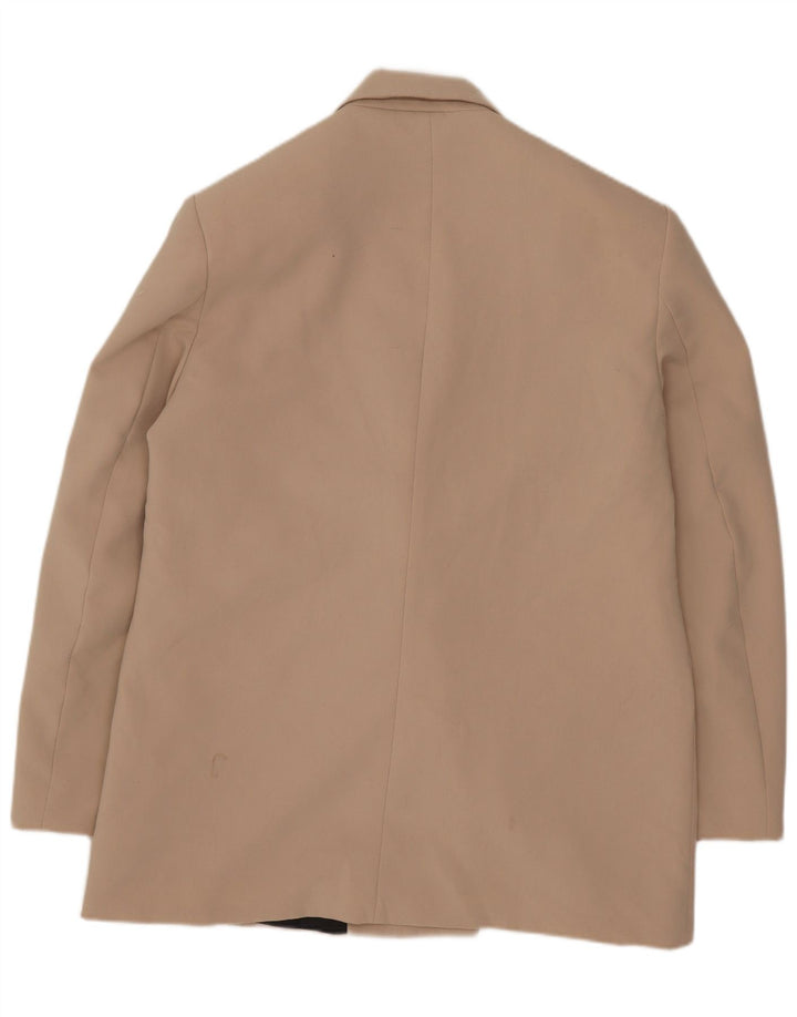 Giacca blazer doppiopetto oversize da donna Zara UK 10 piccola Beige
