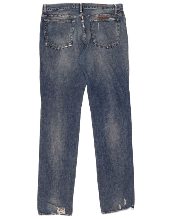 Jeans dritti invecchiati da uomo Cavalli W36 L35 cotone blu