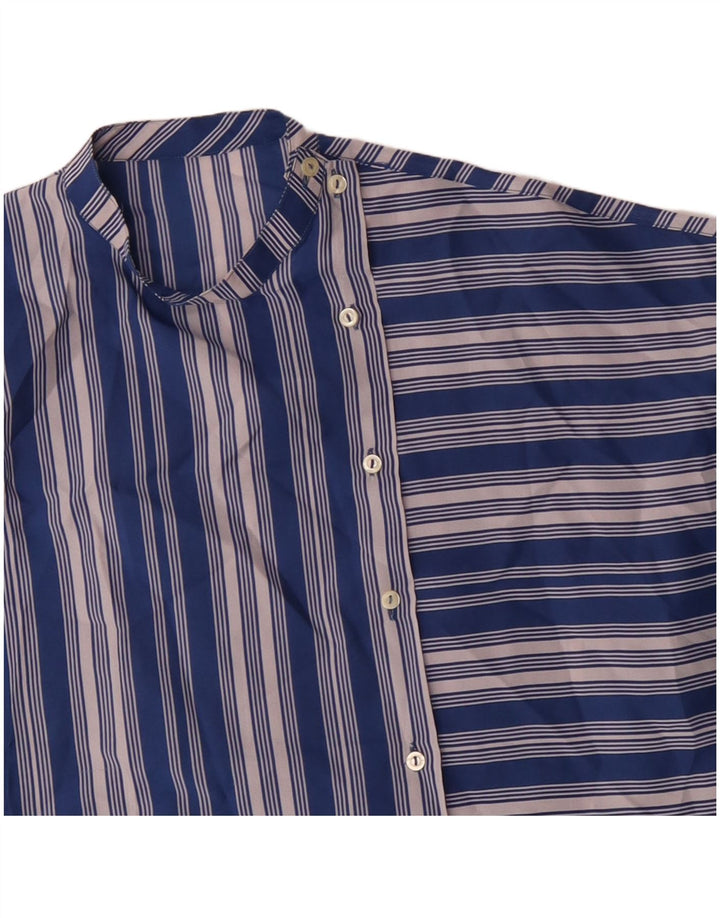 Camicetta da donna VINTAGE UK 18 XL a righe blu