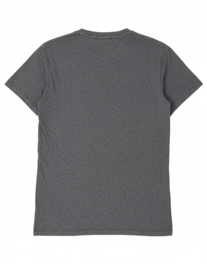 T-shirt da uomo Superdry Top Small in cotone screziato blu navy