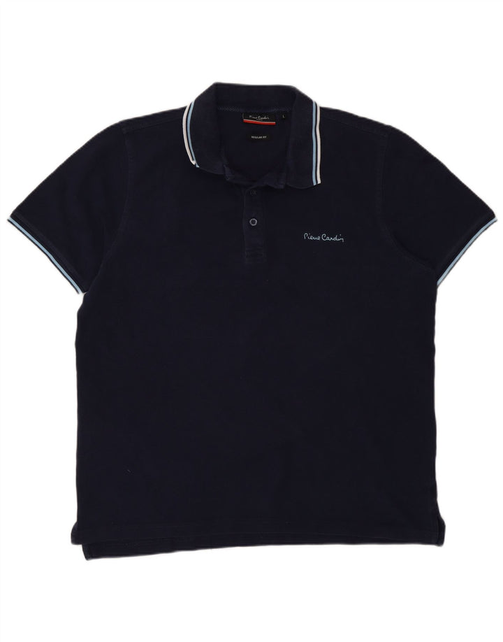 Polo da uomo vestibilità regolare Pierre Cardin grande blu navy
