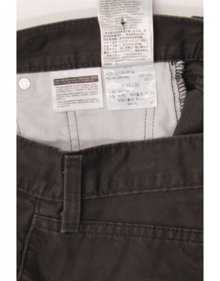Levi's Uomo 505 Jeans dritti W30 L30 Cotone grigio