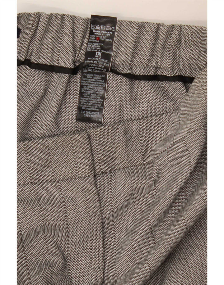 Pantaloni Capri dritti da donna Marks & Spencer UK 12 Medium W30 L23 Grigio