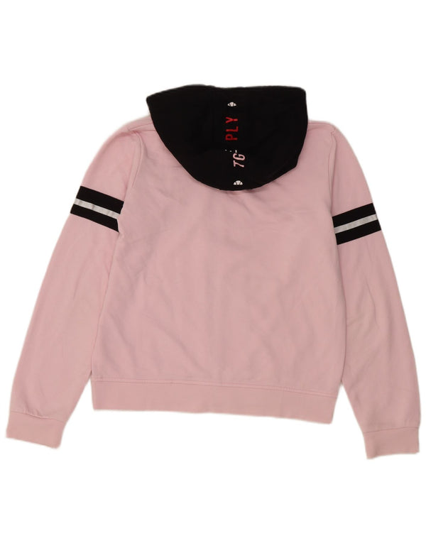 Felpa con cappuccio e zip grafica per ragazze Ellesse 11-12 anni Colorblock rosa