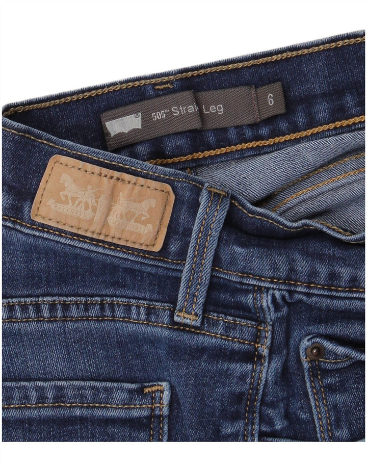 LEVI'S Jeans dritti da donna 505 US 6 medi W28 L31 Blu
