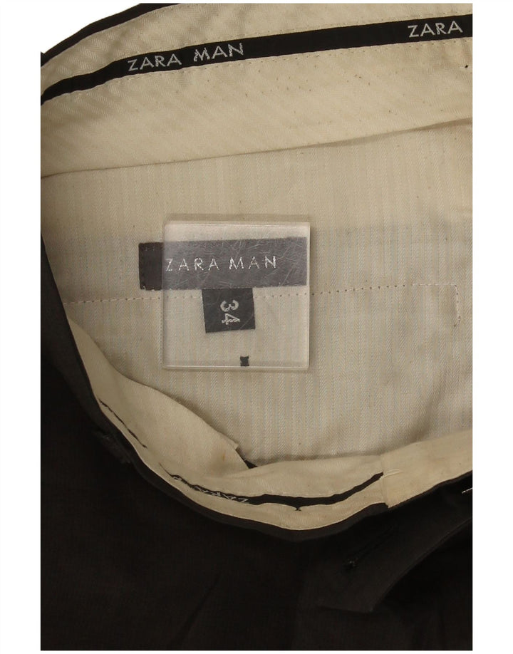 Pantaloni da abito dritti Zara da uomo W34 L25 Grigi