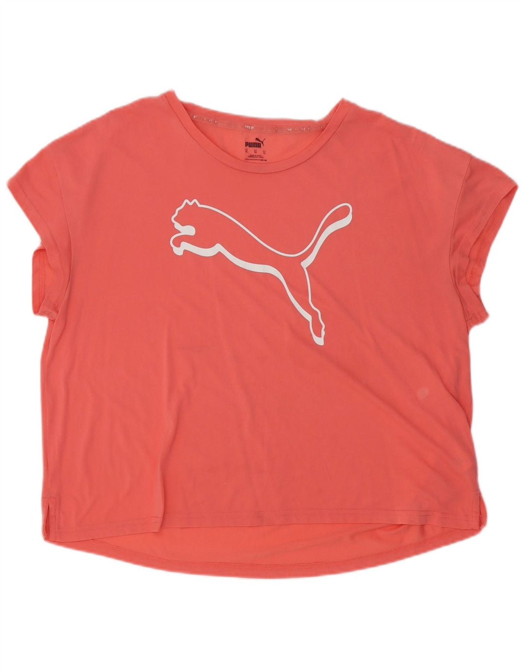 PUMA Womens Graphic T-Shirt Top UK 18 XL Pink Polyester