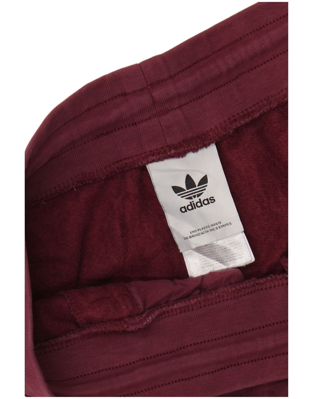 ADIDAS Mens Tracksuit Trousers Joggers Medium Burgundy Cotton