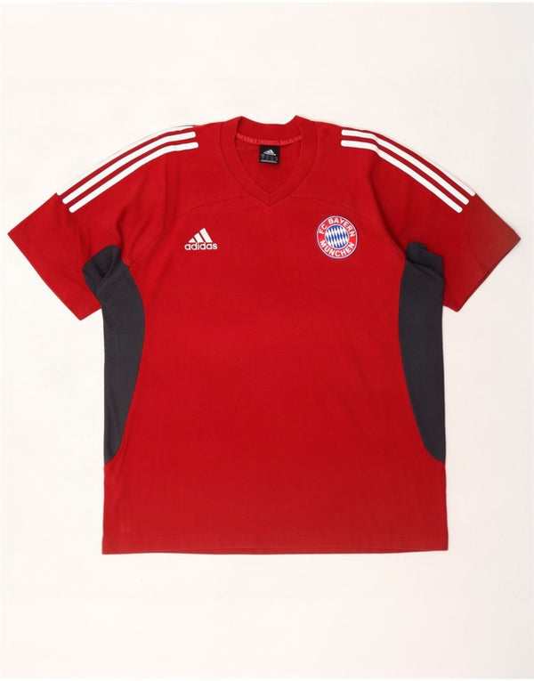 Maglietta Adidas da uomo FC Bayern Munchen UK 42/44 XL Colorblock rosso