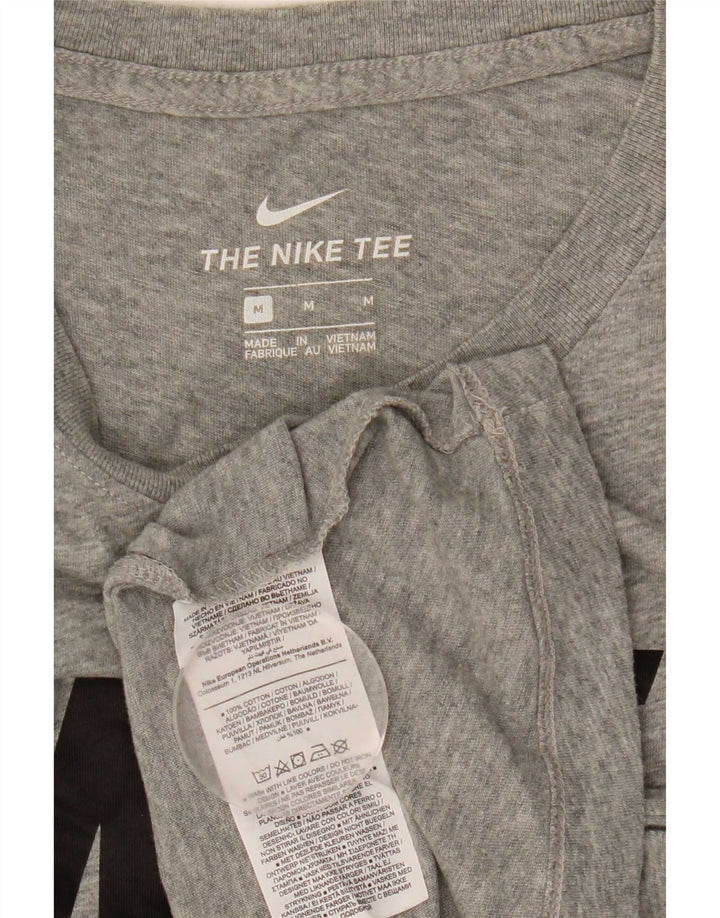 T-shirt grafica da uomo Nike Top in cotone grigio medio