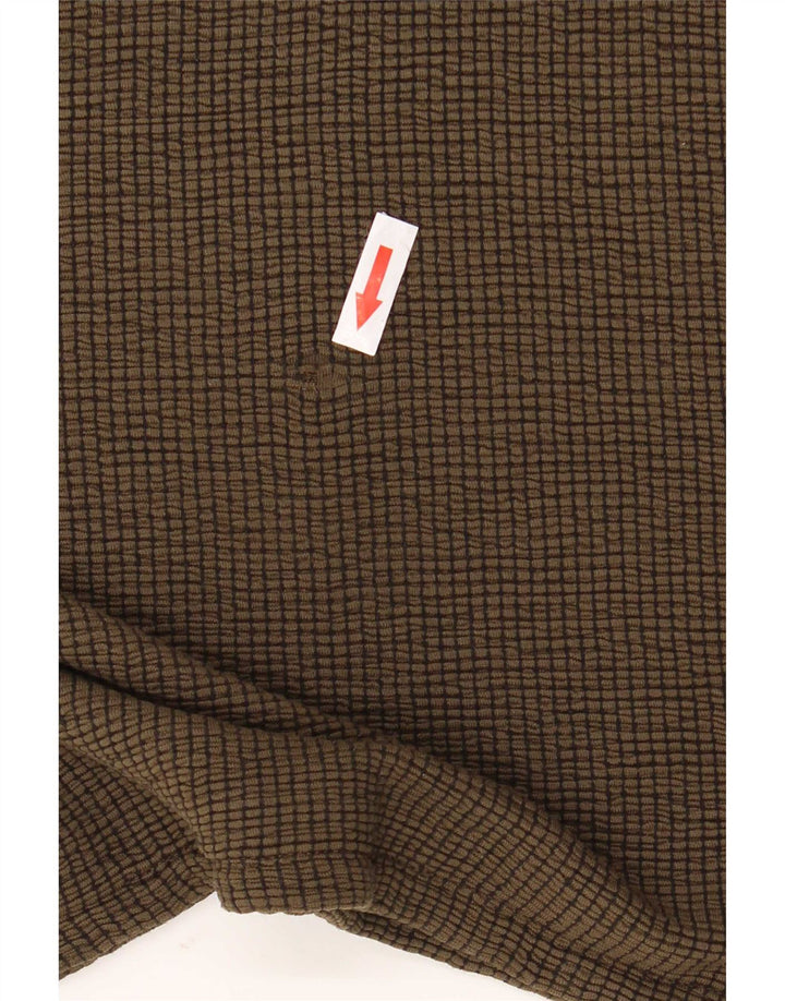 Top Zara da donna oversize con maniche a 3/4 UK 14 viscosa kaki media
