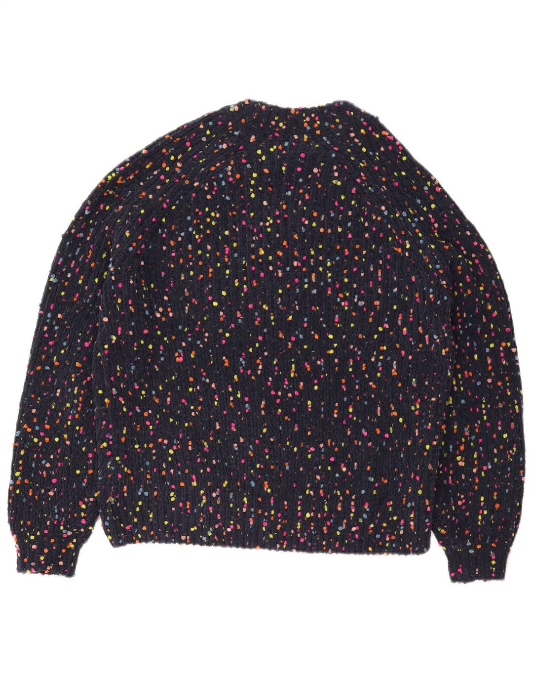 MARKS & SPENCER Maglione maglione girocollo da donna UK 12 Medio Blu navy