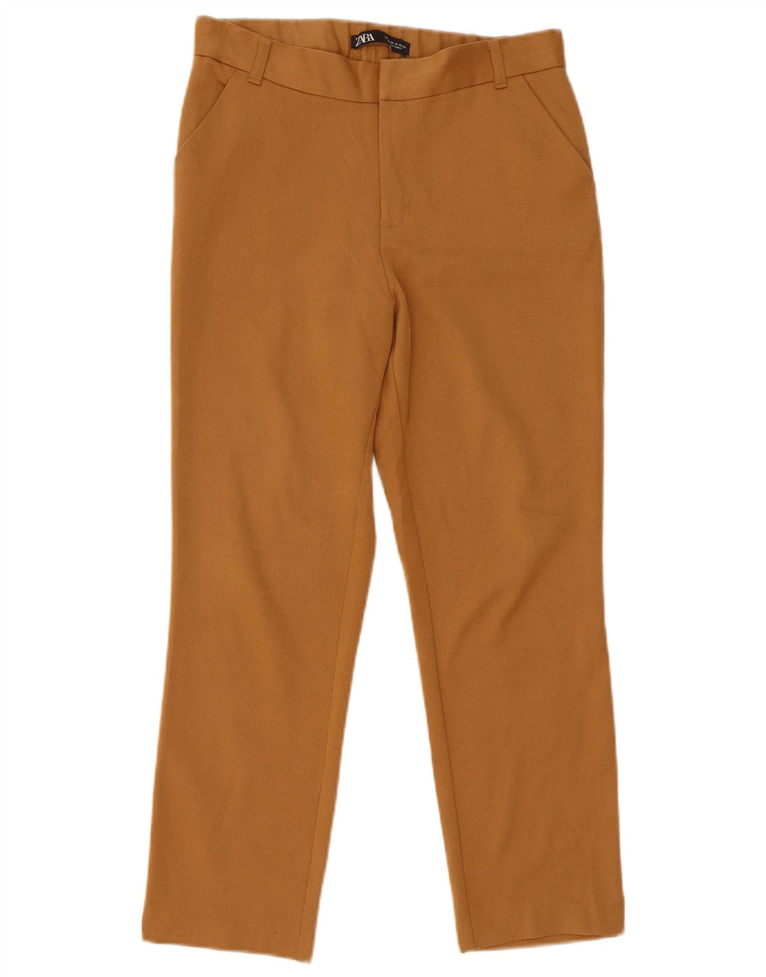 Pantaloni corti slim da donna Zara medi W28 L25 poliestere marrone