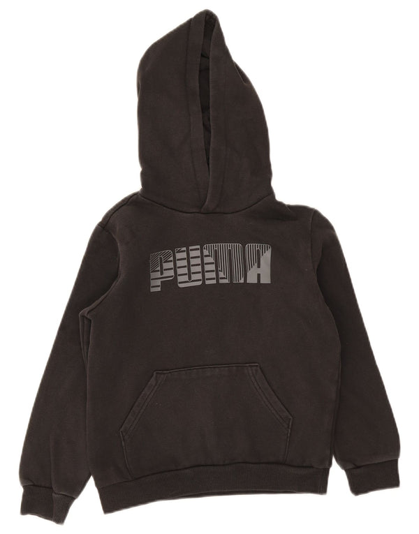 Maglione con cappuccio vestibilità regolare Puma da bambino 9-10 anni in cotone nero