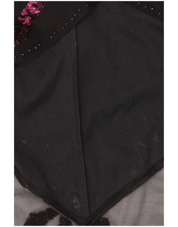 Abito asimmetrico senza maniche da donna Linea UK 14 Medium Black Paisley