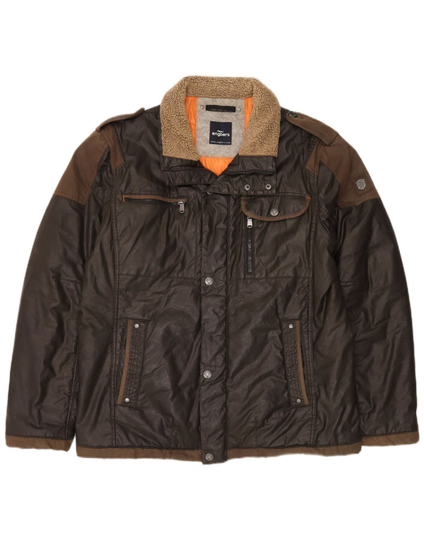 Giacca militare da uomo Engbers UK 44 2XL Cotone marrone