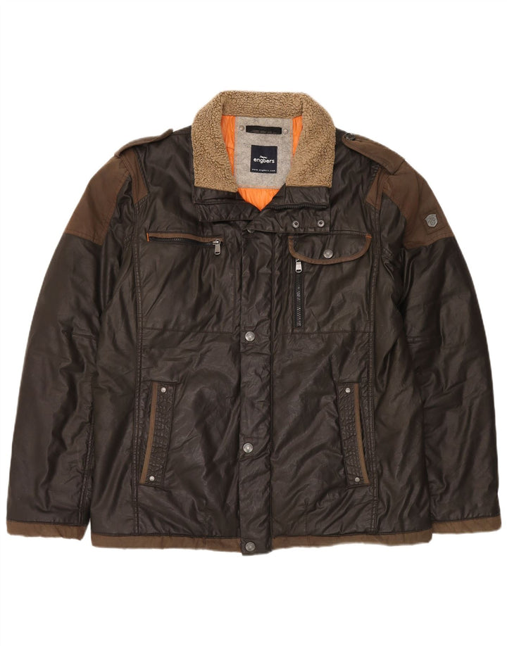Giacca militare da uomo Engbers UK 44 2XL Cotone marrone