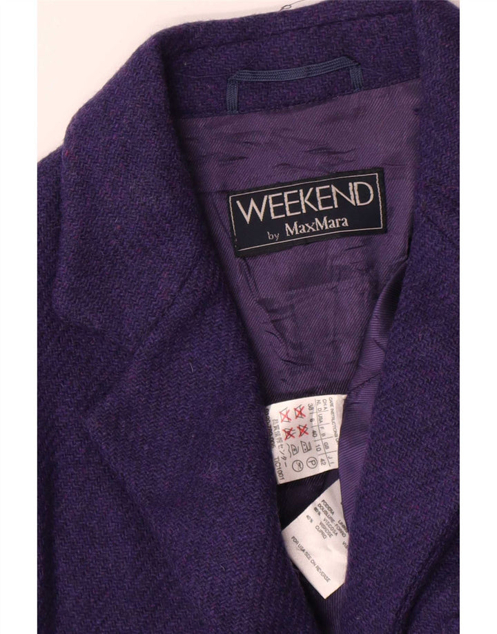 Giacca blazer oversize a 3 bottoni Max Mara da donna Weekend UK 10 Small Viola