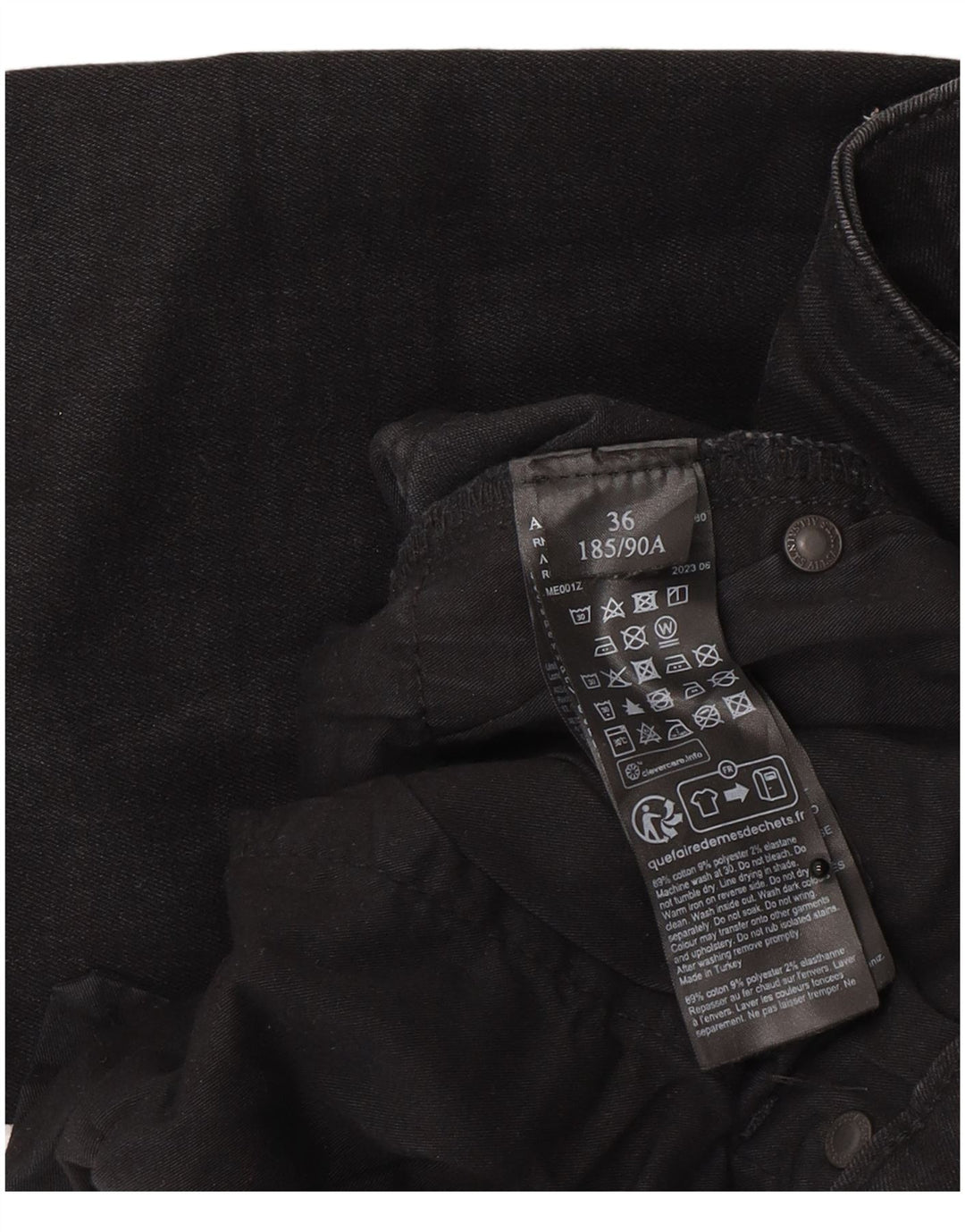 Jeans slim da uomo Ronnie All Saints W36 L30 cotone nero