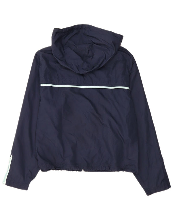 Giacca antipioggia con cappuccio da donna Reebok UK 14 Medium Blu Navy Poliestere