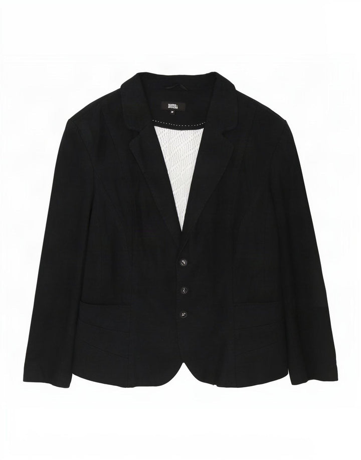 Giacca blazer a 3 bottoni Marks & Spencer da donna UK 22 3XL Lino grigio