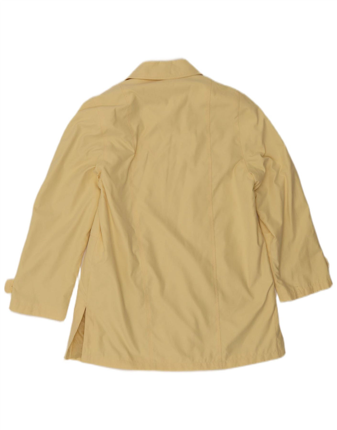 Cappotto oversize da donna vintage UK 8 piccolo in poliestere giallo
