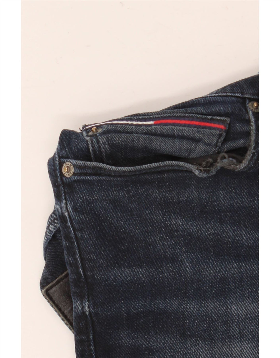 Jeans slim da uomo Tommy Hilfiger W30 L32 cotone blu navy
