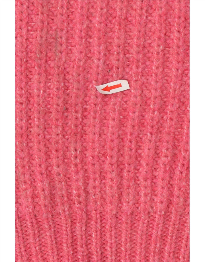 Maglione maglione da donna Topshop UK 10 piccolo acrilico rosa