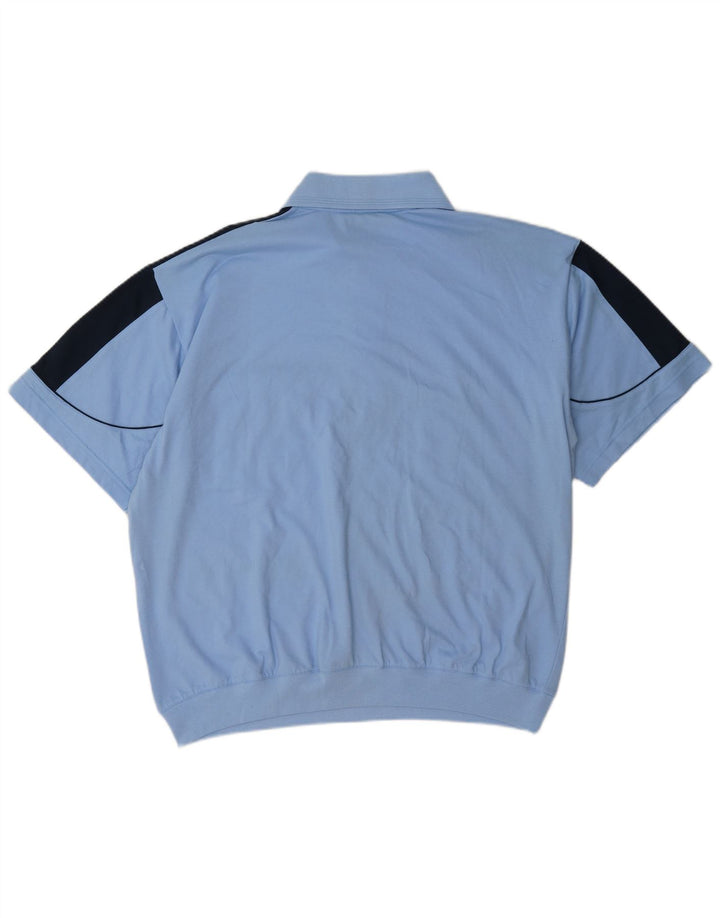 Polo vintage da uomo XL color block blu
