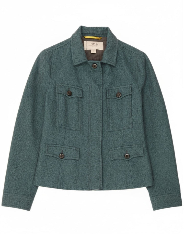 Giacca utilitaria da donna Marlboro Classics UK 12 lana blu medio