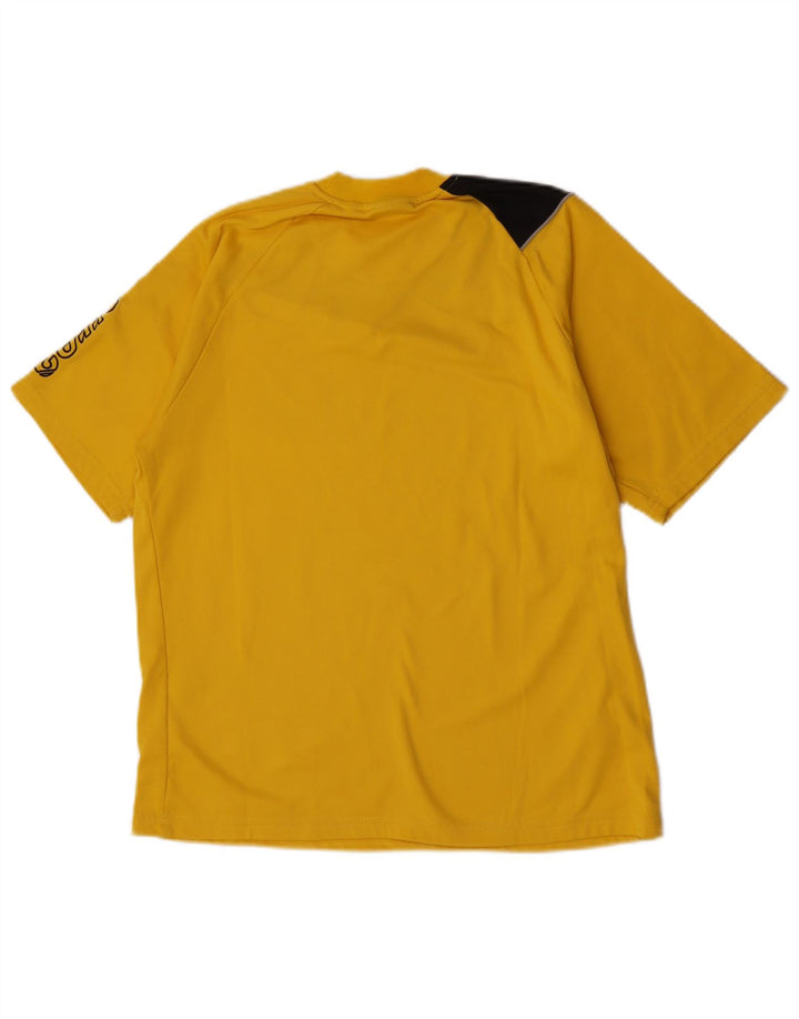 T-shirt grafica da uomo Errea Top Small in poliestere color block giallo