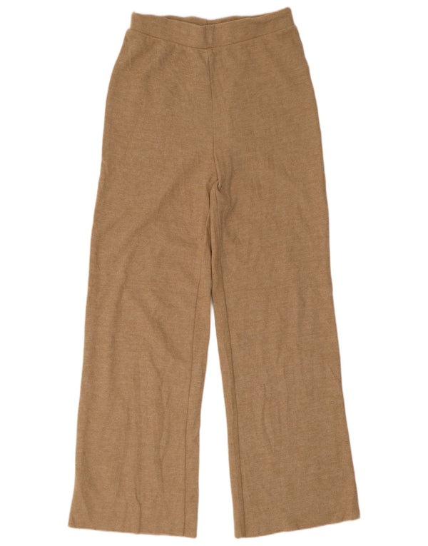 Pantaloni da tuta svasati da donna Zara UK 10 piccoli in cotone beige
