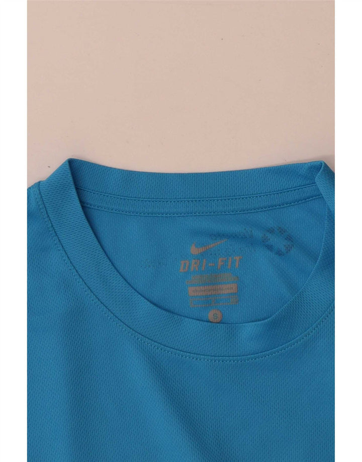 T-shirt grafica Nike Dri Fit da uomo, piccola, blu