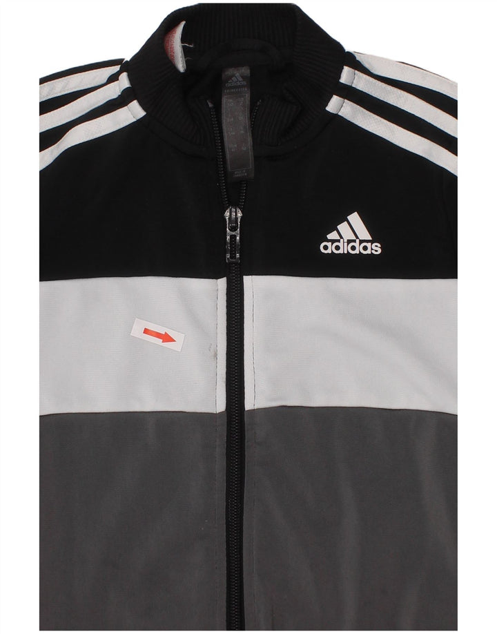 Giacca da tuta da ragazzo Adidas 3-4 anni in poliestere color block nero